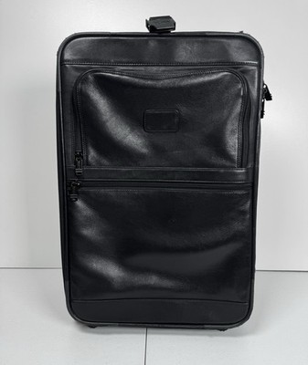 VTG Tumi Alpha Black All Leather Wheeled Carry-On Bag Suitcase 9265D3 - 22''