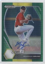 2021 Panini Prizm Draft Picks Green & Yellow Hyper Maddux Bruns #PDP29 Auto xb2