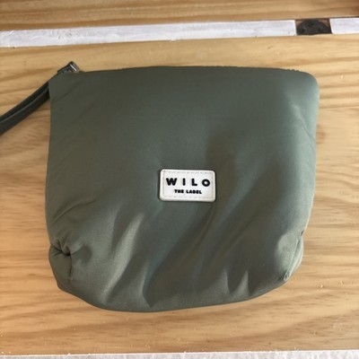 WILO THE LABEL Women's Beige Puffer Pouch Bag With Handle