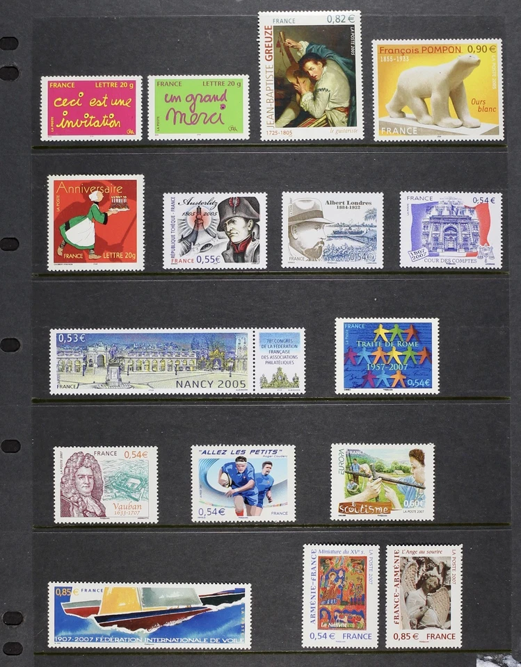 FRANCE 2002-2010 Collection of 138 different Mint NH Face US$110 (Euro 92) - Image 4 of 4