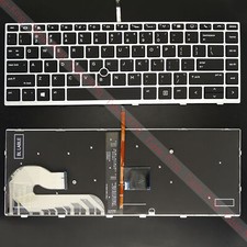 US Backlit Silver Keyboard for HP Elitebook 840 G5 G6 ZBook 14u G5 L14378-001