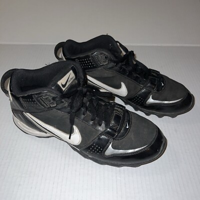 NIKE LAND SHARK LEGACY Black Mid Football Cleats Mens Size  396232-011