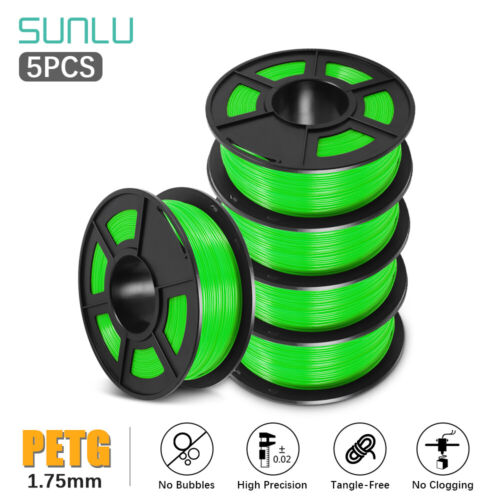 SUNLU 5KG PETG 3D Printer Filament 1.75mm PETG 1KG/ROLL +/-0.02mm Multicolor - Picture 25 of 43