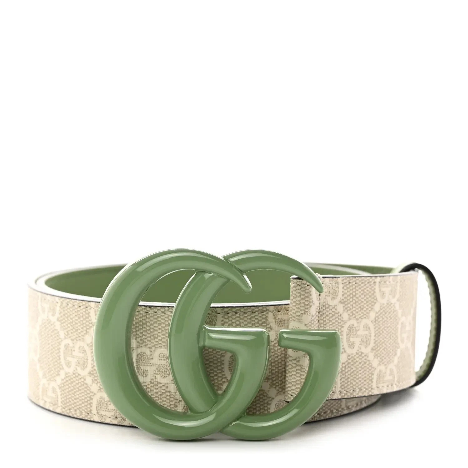 Ceinture large Gucci GG Marmont verte GG Supreme neuve avec étiquette