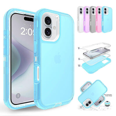 For iPhone 16 Plus 15 Pro Max 14 13 12 Phone Case Heavy Duty Shockproof Cover