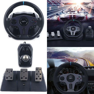 For PC Xbox PXN V9 Gaming Racing Wheel with Pedals and Shifter Steering  Wheel