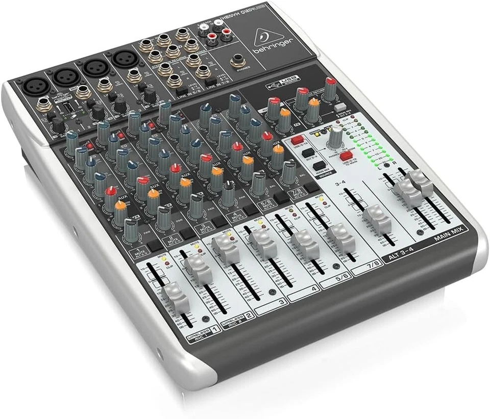 BEHRINGER Analog Mixer 12 Channel 1 Knob Comp/USB Audio interface Xenyx Q1204USB - Image 2 of 4