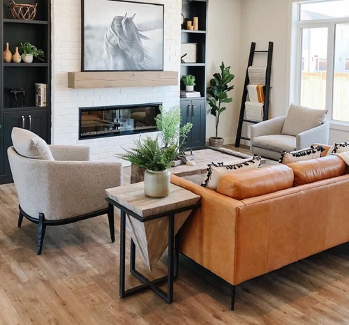 Bertrand Accent Side End Table Geometric Pyramid Aged Wood  ~ Uttermost 24864 - Picture 2 of 10