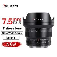 7Artisans 7.5mm F3.5 APS-C Ultra Wide-Angle Fisheye Lens for Nikon F Mount DSLR