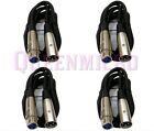 4 Pack - 3ft Xlr Pro Audio 3Pin Male to Female Mixer Mic Microphone Cord Cable