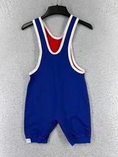 Matman Wrestling Singlet Adult 2XS XXS Blue Red Reversible Blank US Made