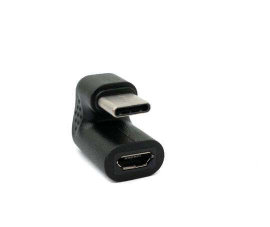 Adattatore USB 3.1 Tipo C A U-Turn 180° - Nero, Angolato, System-S