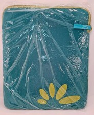 Neoprene Blue Lime Green Zippered Tablet Sleeve 9 x 11 NIP