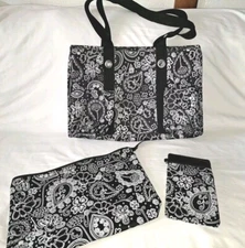 NWOT! Woman's Thirty One Three Piece Travel Bag Set/ Woodblock Floral 