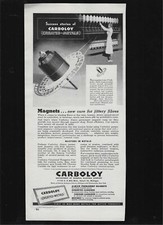General Electric Company Carbology Man-Made Metals 1953 Vintage Print Ad