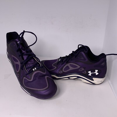 Men's Under Armour Micro G Anatomix Spawn Dark Purple Basketball Shoes Size 16