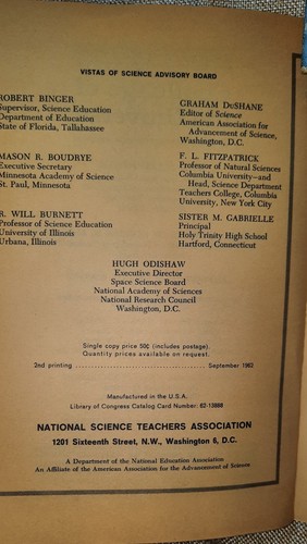 Vistas Of Science "Challenges Of The Universe" 2nd Printing Sept 1962 - 第 4/4 張圖片