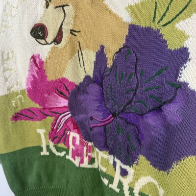 Vintage 1990 ICEBERG Save The Amazon Baloo Bear Disney Embroidery