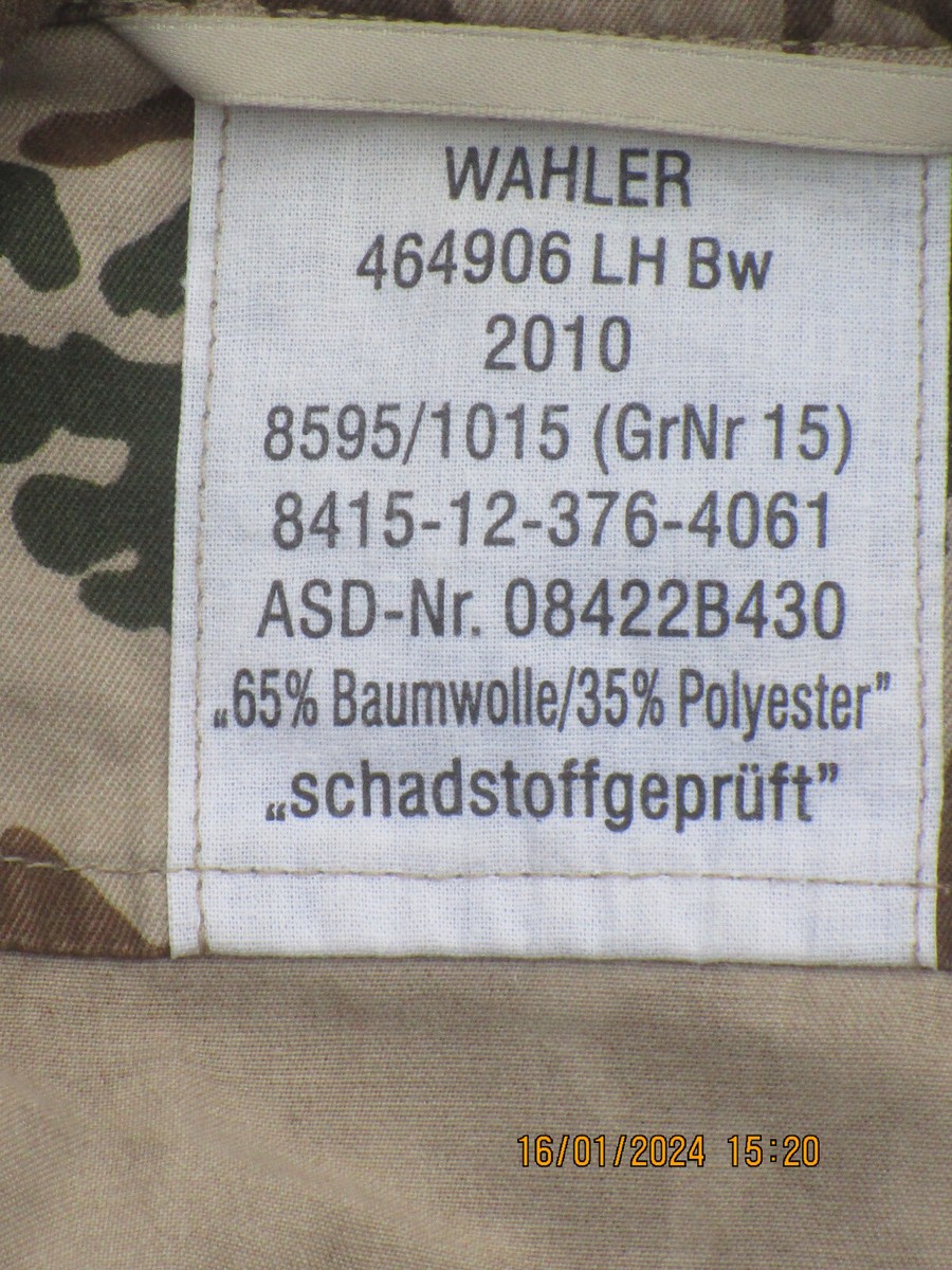 Giacca Parka Bundeswehr Flecktarn Usata Buone Condizioni Parka Militare Tedesca Bundeswehr Flecktarn Usata - Giacca Mimetica Con Cappuccio, Autentica Bw Army