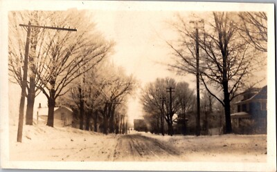 RPPC, Snowy Neighborhood, Possibly Parma OH c1919 Vintage Postcard L52