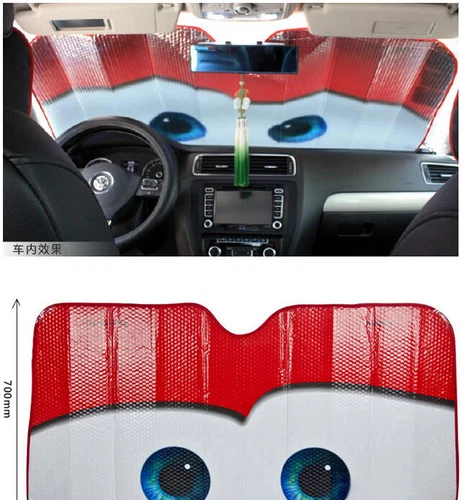 Hot Pixar Cars Lightning Front Car Windshield Sun Shade red - Picture 5 of 5