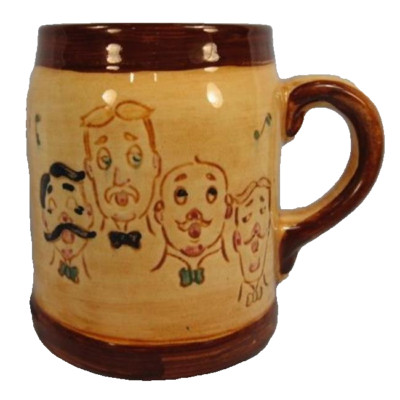 Sweet Adeline Barbershop Quartet Mug Pennsbury Pottery Music Notes Vintage (O)
