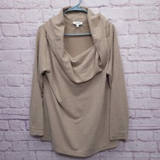 Haven Well Within Cowl Neck Top Womens XL Baggy Lagenlook Stretchy Comfy Boho