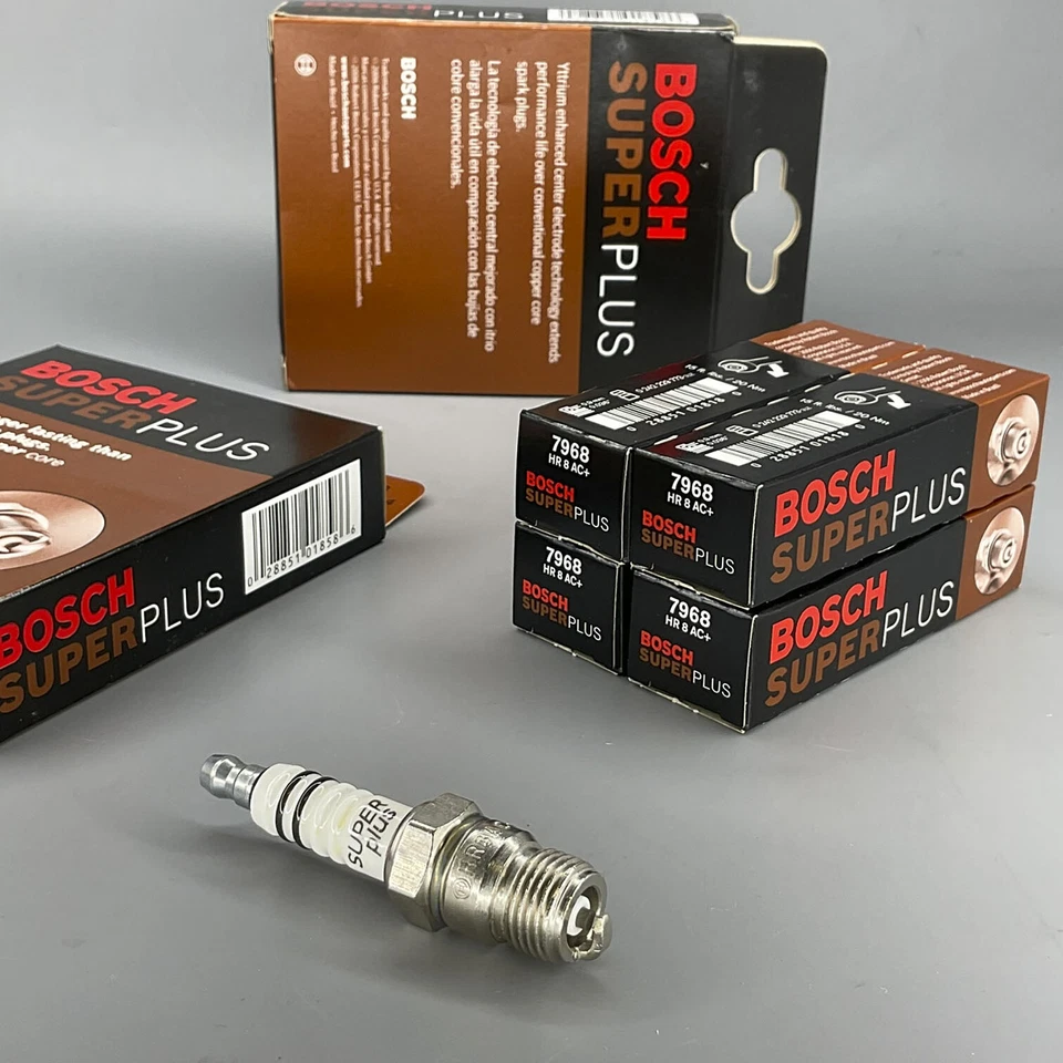Bujía Bosch Super Plus 4 piezas 7968 para Buick Chevrolet GMC Pontiac Foto 2 de 4