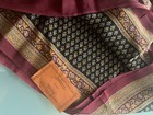 NWT 100% Silk Crepe Saree RITU KUMAR Style Black Red Floral Motif Diwali Pick 1 — photo 10