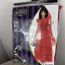 Beetlejuice Lydia Deetz Adult Size X Large Spirit Halloween Costume Dress Veil