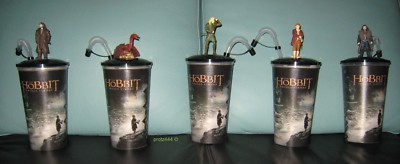 HOBBIT 2  Set XXL  KINO TRINK BECHER CINEMA MOVIE CUP mit 5 Topper / Figuren