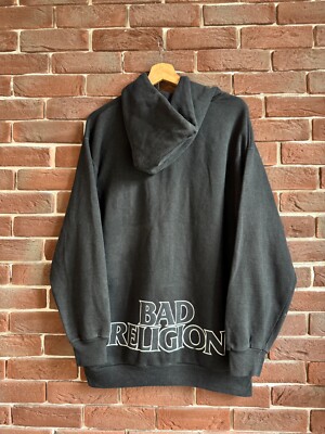 Vintage 90s Bad Religion Band Hoodie Black Flag Blink-182 XL | eBay