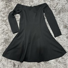 Black Dress Off Shoulder Long Sleeve Dress