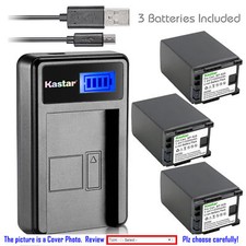 BP-828 BP828 Battery or LCD Slim Charger for Canon VIXIA HF G30, HF G40, GX10,