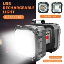 Super Bright LED Searchlight Rechargeable Handheld Spotlight Flashlight Portable
