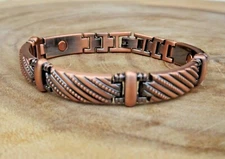 Arthritis Pain Relieve Copper Bracelet - High Power Magnetic 7.5" Link Bracelet