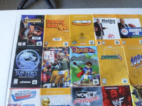 Choose: Nintendo N64 Manuals, 100% Original, Pick from List, Instruction books - Picture 2 of 70