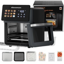 10 QT Black Air fryer Oven & Multifunctional Digital Rotisserie Visible Window