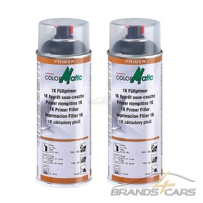 2x 400ml COLORMATIC 1K FÜLLPRIMER GRUNDIERUNG FÜLLER GRAU 856525 HG1 - HG8