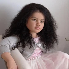 40'' Reborn Painted Simulated Doll Toddler Girl Kit Hand-Rooted Hair Cloth Body