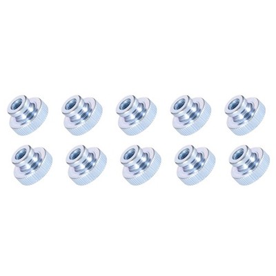 Knurled Thumb Nuts (M6x20x13mm) 30pcs Iron Zinc Plated Round Rod Hand Adjusting