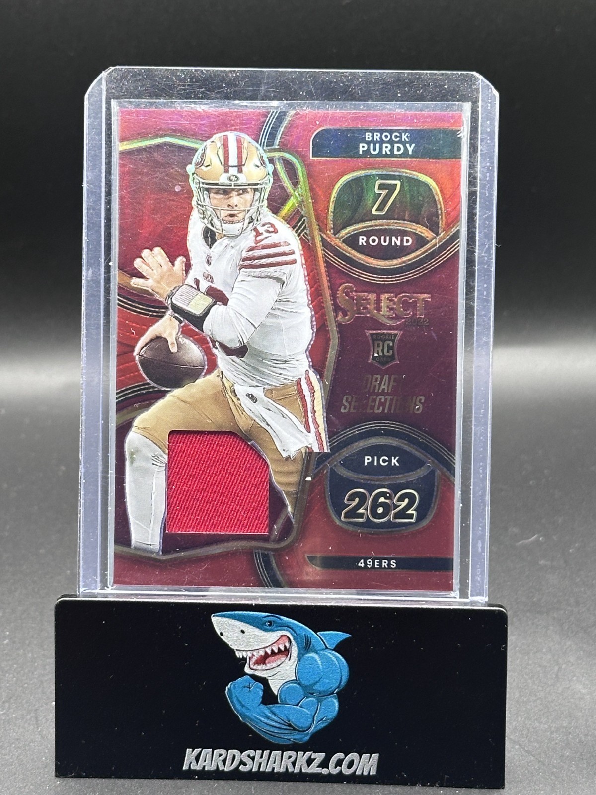 Brock Purdy 2022 Panini Select #DS-24 Red Prizm Draft Selections Rookie Patch
