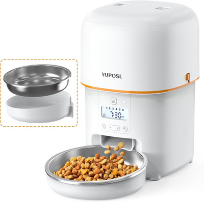 Yuposl Automatic Cat Feeders - 2L Cat Food Dispenser Easy to Use, Timed Automati