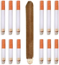 Fake Puff Cigarettes & Cigars Prop Set 6 Full + 6 Half Cigarettes + 1 Cigar Real