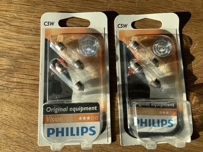 PHILIPS Auto Glühlampen C5W 12V/5W Premium   2er Pack   Sekundärbeleuchtung [E]
