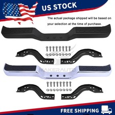 For 1989-1995 Toyota Pickup Chrome Black Steel Rear Step Bumper Assembly