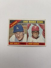 1966 Grant Jackson Bart Shirley Topps Baseball Card #591 Short Print N.L. Rookie. rookie card picture