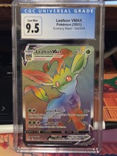 Pokemon Leafeon VMAX 204/203 CGC 9.5 Blue Label Evolving Skies Rainbow Secret on eBay