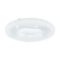 Led Deckenlampe Deckenleuchte Dimmbar Stahl Weiß Kunststoff Kristall Weiß Silber