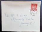 Jersey 1/4/41 Red 1d Arms FDC cancelled with h/s 6